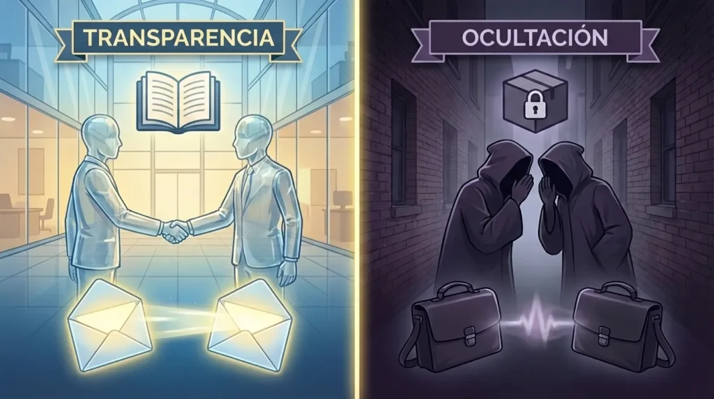 Diferencia entre contacto normal con ex y secreto: bandera roja